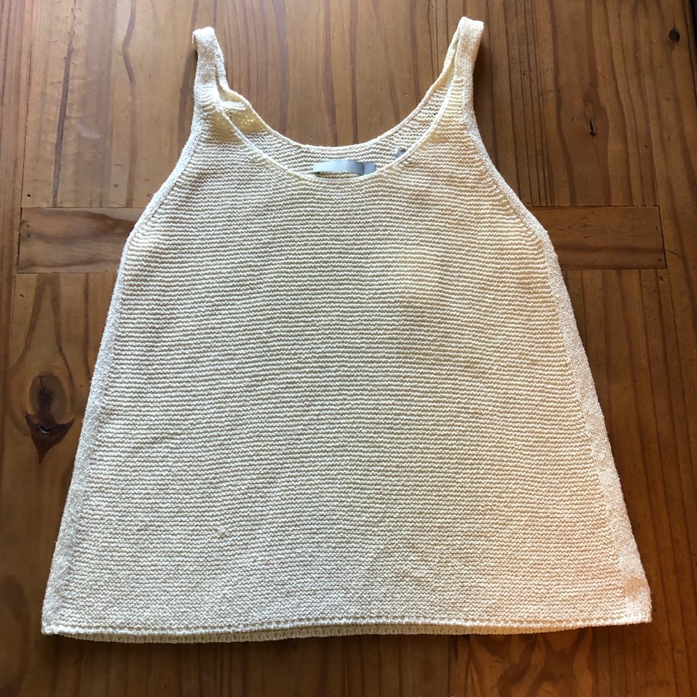Vince Woven Cream Tank